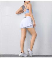Pantalones cortos de yoga con bolsillos para deportes activos con cintura elástica y capa para correr de secado rápido para mujer - details 8