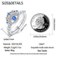 Anillo de Plata Esterlina 925 con Zirconia de Estrella de Copo de Nieve - details 1