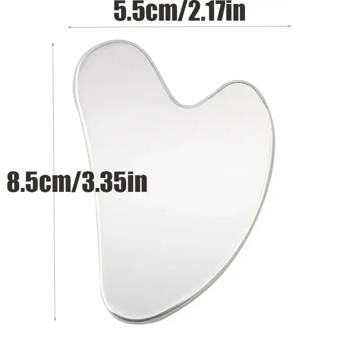 Raspador Gua Sha de Acero Inoxidable Masajeador Facial para Cuidado de la Belleza de la Piel - 1