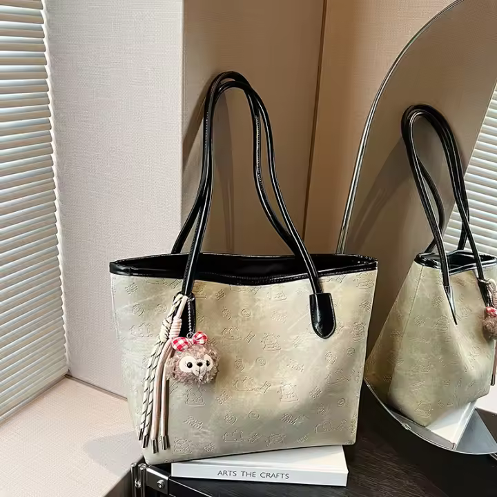 Bolso de viaje de gran capacidad para mujer, nuevo bolso de hombro de moda de alta gama para las axilas, bolso informal versátil. - 1