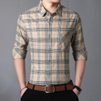 Camisa de Cuadros para Hombres Tallas Grandes 5XL 6XL 7XL Manga Larga Moda Otoño Negocios Casual Oficina - details 4