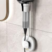 Soporte para secador de pelo sin perforación, soporte para secador de pelo montado en la pared ajustable a mano, resistente al agua, ahorra espacio, soporte para ducha perezoso - details 8