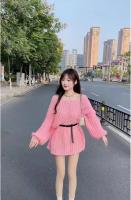 Jersey largo de punto para mujer, suéter holgado de color rosa, estilo coreano Harajuku, ropa básica para el trabajo, 2025 - details 5