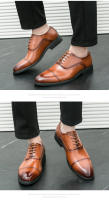 Zapatos de cuero de negocios para hombres de gran tamaño, zapatos Oxford versátiles - details 11