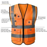 Deportes transpirable trabajo poli Hi Vis amarillo edificio icono bicicleta correr motocicleta seguridad chaleco reflectante con almacenamiento de teléfono - details 4