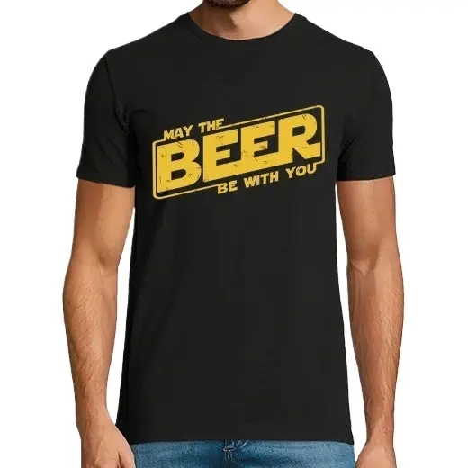 Que la cerveza esté contigo Camisetas CERVEZA,Pack Regalo Camiseta Personalizada - 1