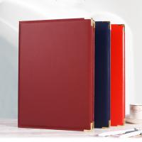 Carpeta de acuerdo A4 de cuero PU, protector sin inserciones, cubierta de certificado y diploma, bordes reforzados multifuncionales - details 11