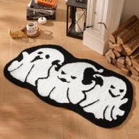 Felpudo de Halloween, alfombra de imitación de cachemira, absorbente y antideslizante para baño, resistente a las manchas y al desgaste, decoración de Halloween - details 3