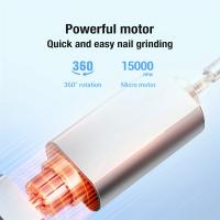 Juego de lima eléctrica para uñas, diseño portátil de acrílico con iluminación LED, carga USB, lima eléctrica de 3 velocidades - details 2