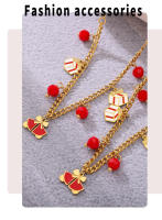 Lujoso collar de joyería temática brillante pendientes de pulsera Mujer impermeable Joyas de Maple inoxidable Exquisito conjunto - details 8