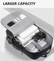 Mochila para ordenador portátil expandible para hombre, bolsa impermeable negra para Notebook, 16 pulgadas, 17 pulgadas, mochila de trabajo multifunción para negocios - details 9