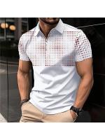 Polo de verano 2025 para hombre, manga corta, top de moda popular, estampado, corte ajustado. - details 22