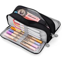 Estuche Escolar Con 3 Compartimentos, Estuche Escolar De gran Capacidad, Estuche De lápices Organizador Para Maquillaje - details 0