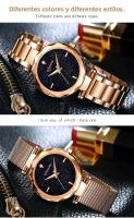 Reloj de Mujer con Esfera Nocturna Estrellada Diseño Nórdico Único, Pulsera de Acero Inoxidable, Brillo Nocturno Regalo de Lujo para Cumpleaños y Aniversarios - details 7