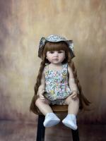 BZDOLL muñeca Reborn realista de 55 CM y 22 pulgadas, muñeco de bebé con cuerpo de silicona completo, bonito regalo de cumpleaños para niña, pelo marrón - details 1