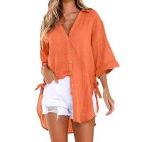 Camisas irregulares y con cordones Blusas elegantes OL para mujer - details 3