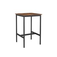 Bancos para Cocina, Juego de 2, Bancos Interiores Estilo Industrial, 108 x 32,5 x 50 cm, Estructura Metálica Duradera, para Cocina, Comedor, Sala de Estar, Marrón Rústico KTB33X - details 5