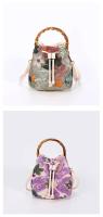 Moda Lentejuelas Bordado Cubo Baboom Handle Bolsos de mujer Flor Paja Hombro Crossbody Bolsos Sumer Beach Tote Bag Mochila de lujo de alta gama - details 10