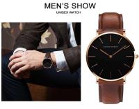 Reloj de pulsera Unisex sencillo y delgado para hombre, de lujo, de primera calidad, con envío directo, informal, deportivo, resistente al agua, color negro - details 0