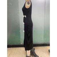 Moda mujer Primavera/Verano Elegante Slim Fit con vestido sin mangas con lazo - details 7