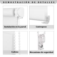 Estor Enrollable de Doble Capa para Noche y Día, instalación fácil, cortinas Ventanas,translúcido y Persiana Enrollable oscura - details 2