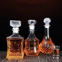 Botella de licor de vidrio de lujo de 500ml/1000ml con tapón de globo sellado, botella de Alcohol de whisky, vino, enjuague bucal - details 0