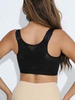 Sujetador Deportivo Sólido, Sujetador Íntimo Transpirable Sin Cables Con Cierre Frontal Push Up, Lencería Y Ropa Interior Para mujer - details 4