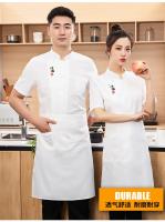 Estilo chino verano estilo chino cocina en restaurante chino Chef monos hombres y mujeres ropa de Chef profesional Shor - details 19
