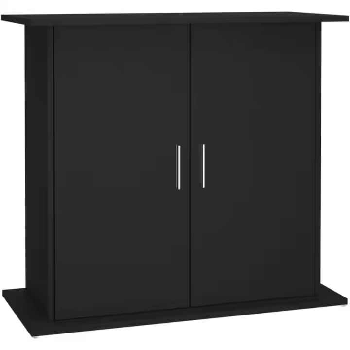 vidaXL Soporte para Acuario Madera de ingeniería Negro 81x36x73 cm - 1