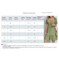 Vestido verano Mujer VRecibir Dobladillo con volantes de manga corta Mini vestido de gasa con falda de Swing - details 0