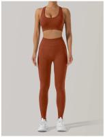 Mallas deportivas sin costuras para mujer, Leggings de cintura alta con realce, ropa de Yoga, gimnasio, correr, secado rápido - details 2