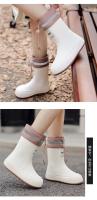 Botas de Lluvia Suaves y Ligeras para Mujeres Zapatos Impermeables con Suela Gruesa para Pesca al Aire Libre - details 7