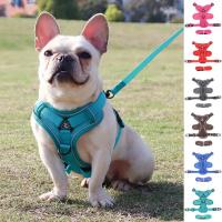 Arnés de tracción con rayas reflectantes para mascotas, antitirones conjunto de cuerda, Collar de perro, correa de pecho - details 1