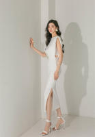 BGTEEVER-vestido ajustado sin mangas para mujer, prenda con abertura lateral, cuello redondo, cintura ajustada, ceñido a la cadera, Verano - details 17