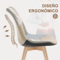 Silla Nórdica Multicolor con Resaldo Estilo Patchwork para Cocina BH29mf-4 - details 15