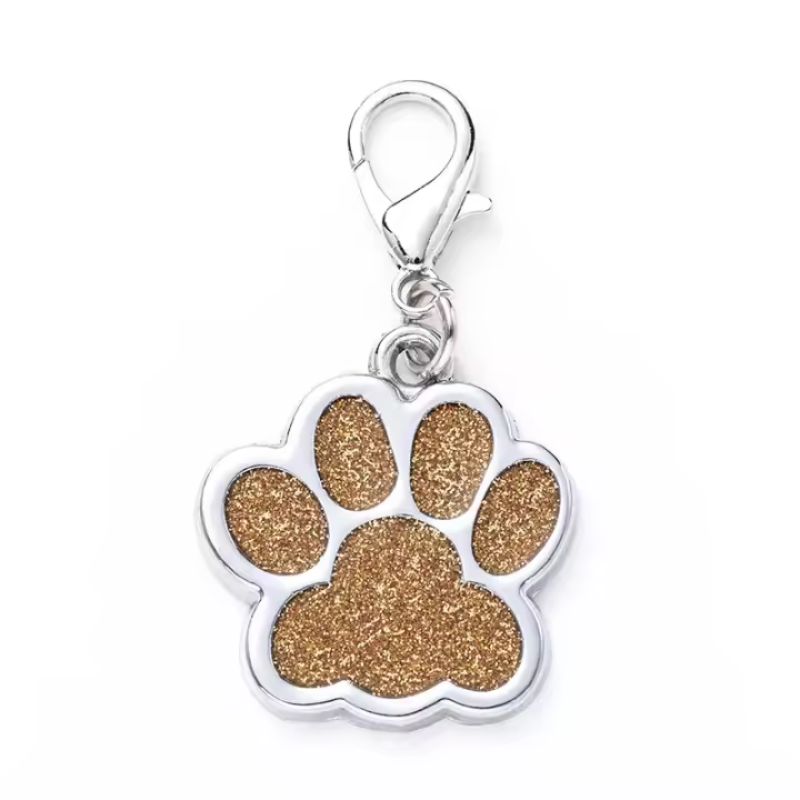 Etiqueta de Identificación Personalizada para Mascotas Collar de Acero Recubierto Forma Redonda - 1