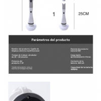 Cepillo de limpieza eléctrico recargable Mango largo, sin cable, ideal para el hogar, la cocina, el baño, el inodoro - details 5