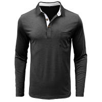 Camiseta Polo Básica de Manga Larga con Solapa para Hombre - details 11