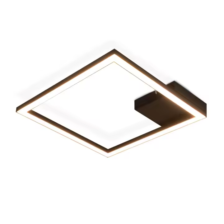 CBJKTX Plafón LED blanco cálido lámpara de pasillo moderna negro 12W 3000K - 1
