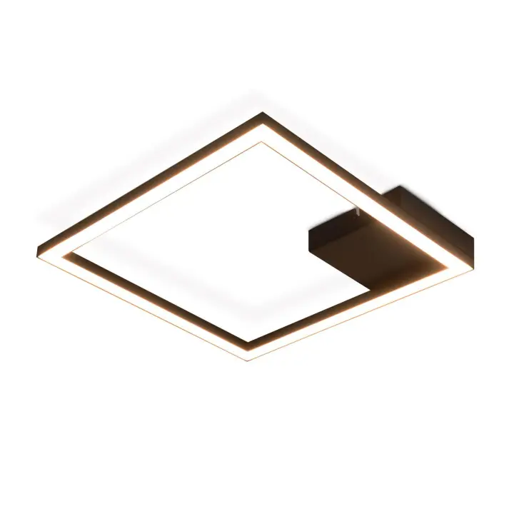 CBJKTX Plafón LED blanco cálido lámpara de pasillo moderna negro 12W 3000K - 1