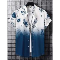 Camiseta de Verano de Playa Hawaiiana Estampado de Denim 3D para Hombres Manga Corta Transpirable - details 6