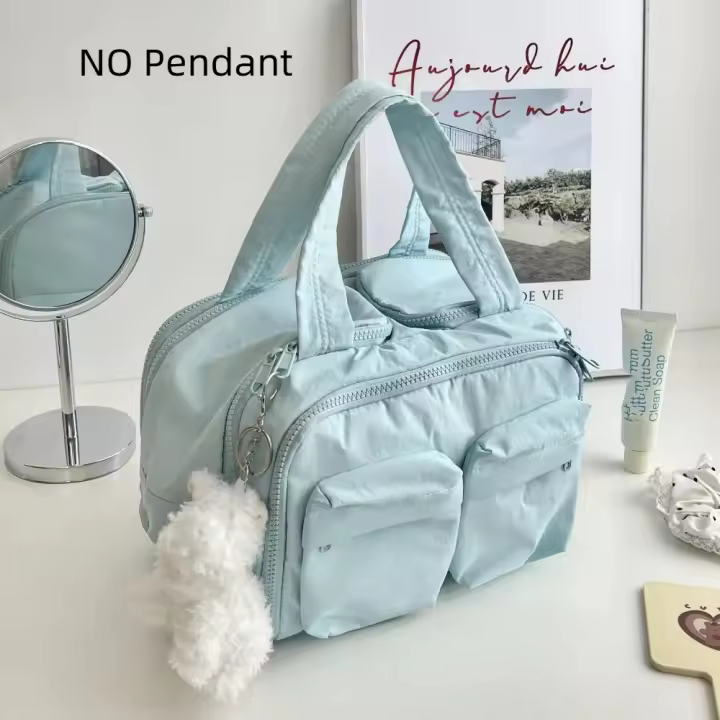 Bolsa de cosméticos de viaje con múltiples bolsas, bolsa de maquillaje de nailon impermeable, bolsa de viaje multifunción de gran capacidad, bolsa de lavado para compras - 1