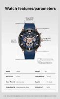 Reloj de Cuarzo de Lujo para Hombres Megir Correa de Silicona Reloj Deportivo de Ejército Impermeable Estilo de Negocios - details 2