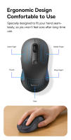 Baseus Ratón Inalámbrico Ergonómico Diseño Ergonómico, 30dB Silencioso, Ajustable 1600-4000DPI, Conexión 2.4G & Bluetooth 5.2 Ideal para Oficina - details 3