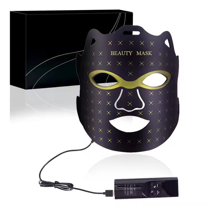 Terapia de luz roja para la cara, terapia de luz con máscara facial LED, máscara de terapia de luz roja de 7 colores, recargable, portátil, máscara facial LED para el hogar - 1