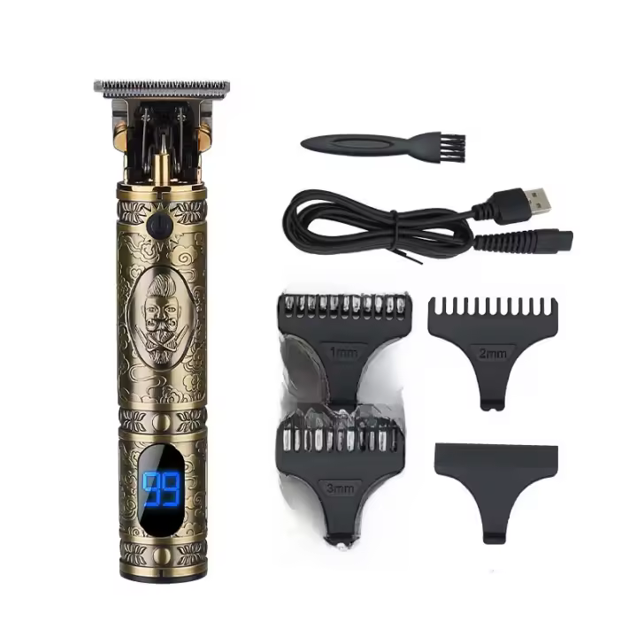 Máquina Cortadora de Pelo Profesional para Hombre, Afeitadora Eléctrica con LED, máquina - 1