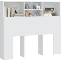 Mueble de Cabeza de Armario de Dormitorio Blanco Estantería de Pared con Almacenamiento - details 4