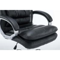 Silla De Oficina Vancouver XXL En Simil Cuero & Regulable En Altura I Silla De Escritorio Ergonómica & con Ruedas, Color:Negro - details 6