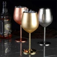 Copas de acero inoxidable de 500ml, copa de cola, copa de champán de cristal rojo para beber vino de cola en Bar y hogar - details 1