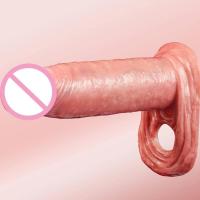 Empaque privado SEXY Extensor Condón Realista Retraso de Eyaculación Funda Pene Dildo Masculino Sexo Para Hombres Herramienta Erótica Adulta - details 6